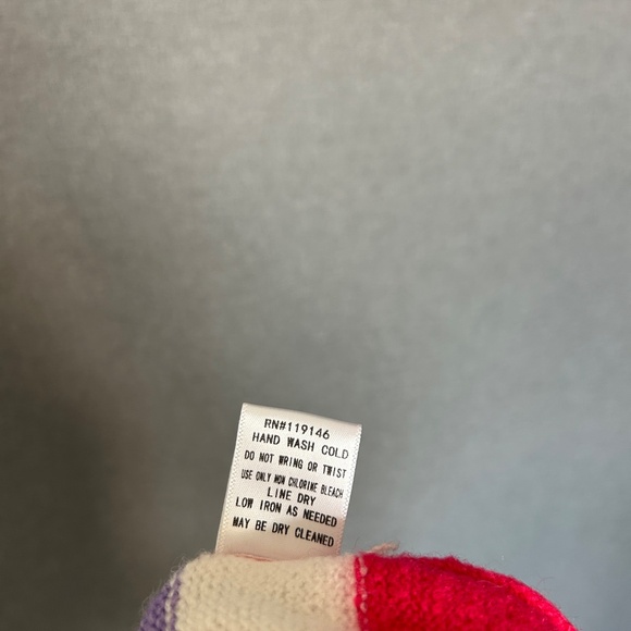 Jodifl size L pull on sweater colorful striped wool blend oversized - Picture 12 of 12